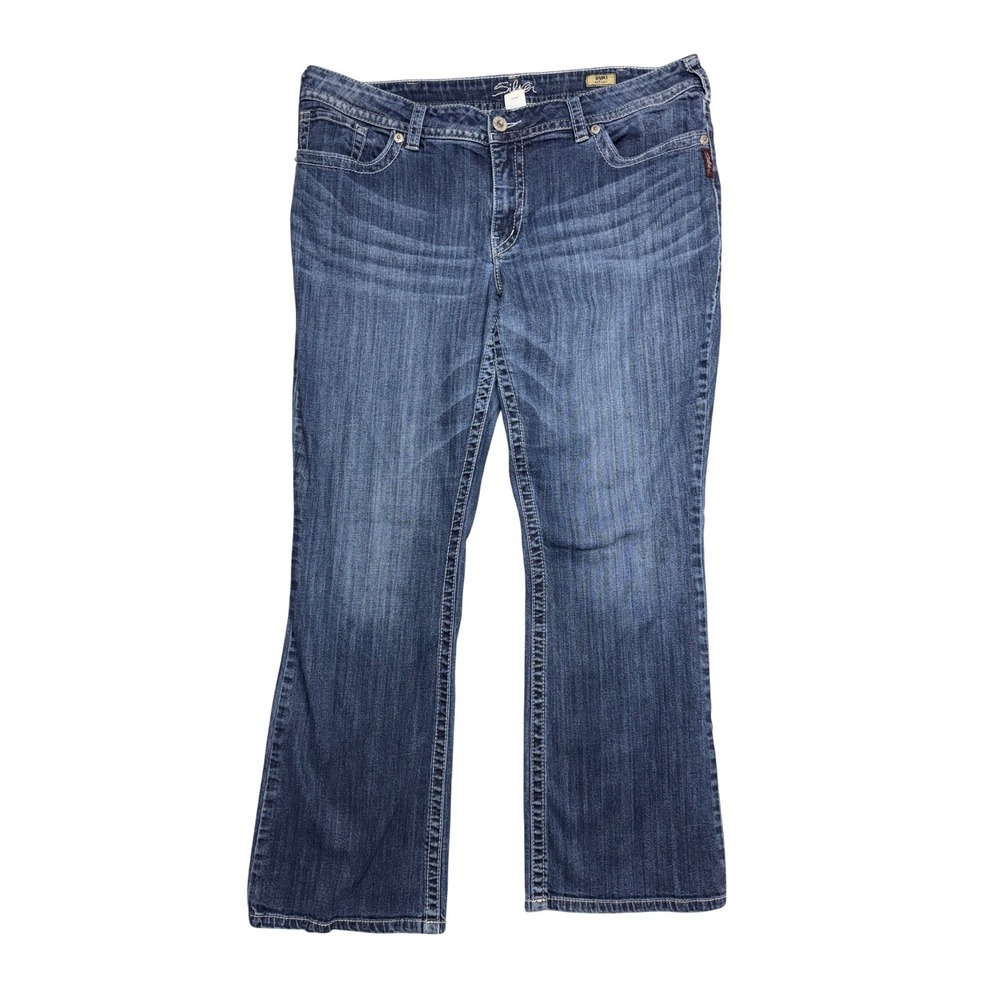 Silver Jeans Suki Bootcut Blue Denim Jeans Mid Rise Medium Wash Size 40x30